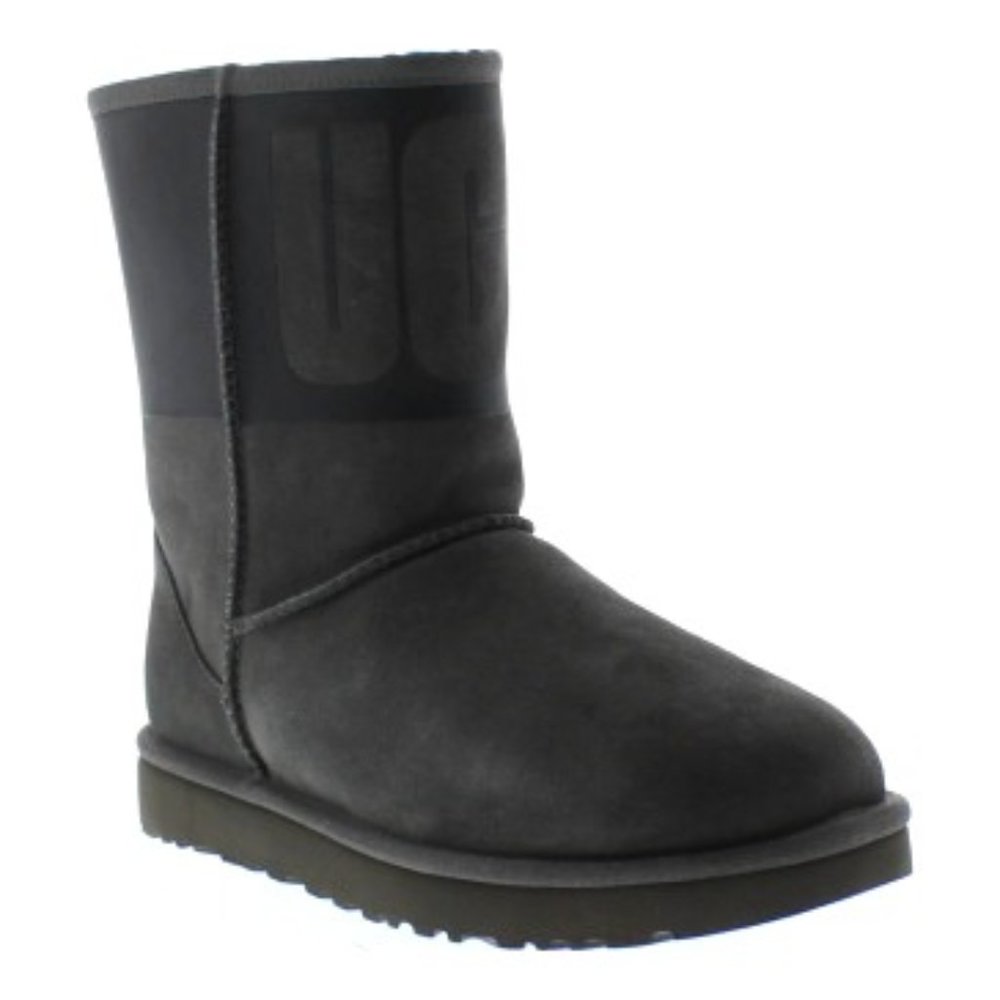 UGG Classic Short Logo Grey/Black 1096473/GRB